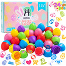 24 Pcs Easter Egg Stampers Self Inking Toys for Egg Hunt, Party Favors & Classroom Prizes