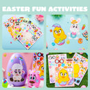 24Pcs Easter Match Make a Face Stickers with Chick Bunny Sheep Egg Pattern