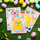 24Pcs Easter Match Make a Face Stickers with Chick Bunny Sheep Egg Pattern