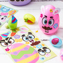 24Pcs Easter Match Make a Face Stickers with Chick Bunny Sheep Egg Pattern