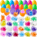 24Pcs Easter Prefilled Eggs with Mochi Squishy Toy for Easter Egg Hunt