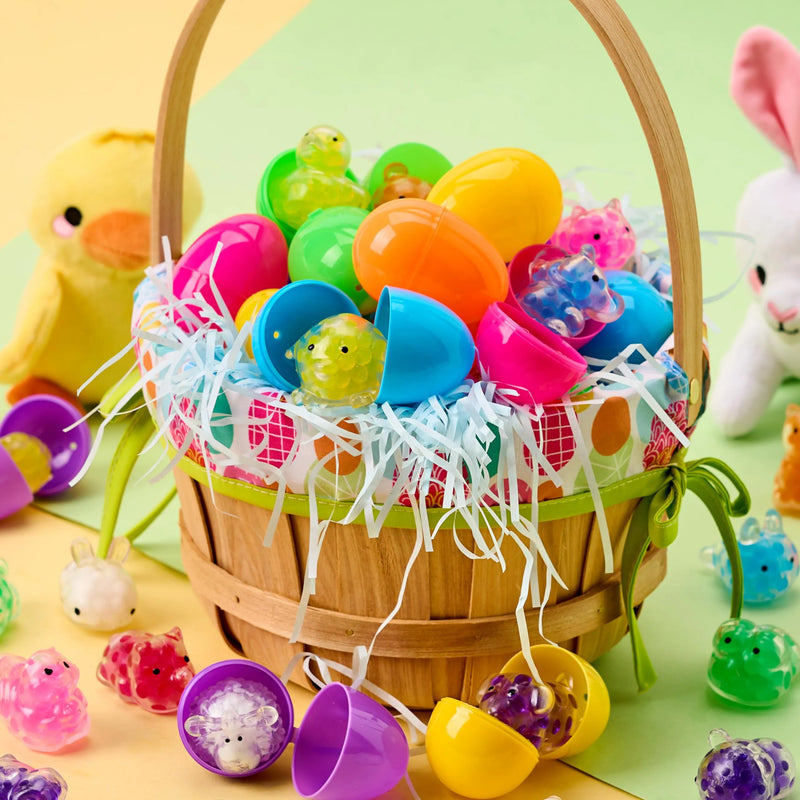 24Pcs Easter Prefilled Eggs with Mochi Squishy Toy for Easter Egg Hunt