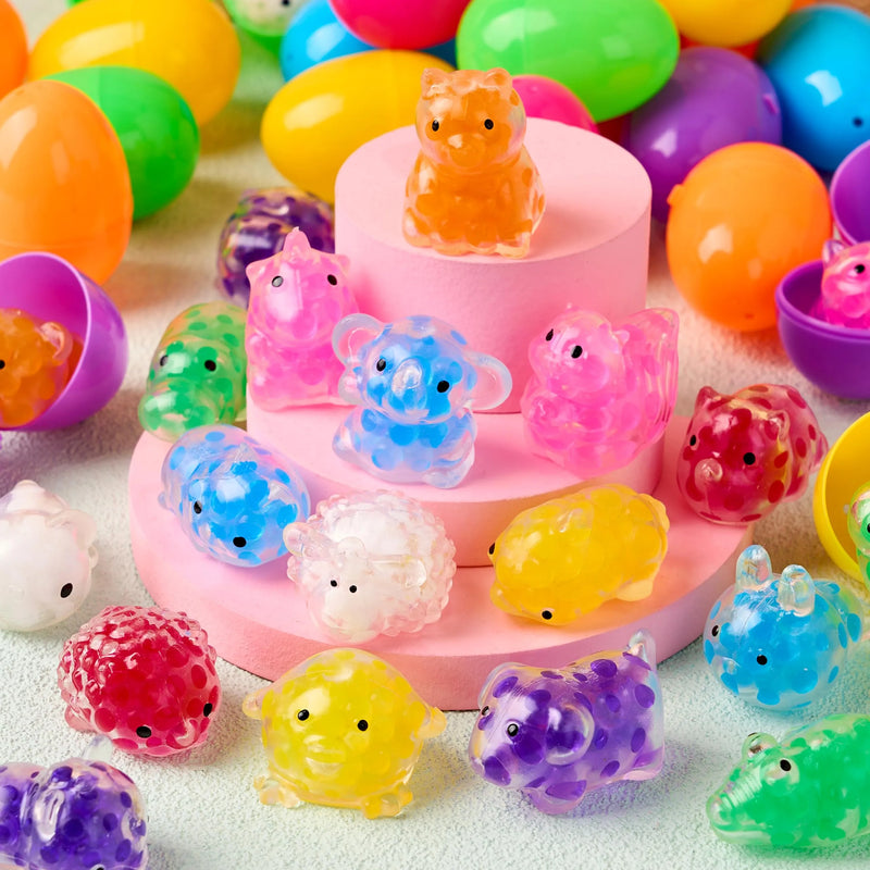 24Pcs Easter Prefilled Eggs with Mochi Squishy Toy for Easter Egg Hunt