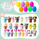 24Pcs Finger Puppets Prefilled Easter Eggs 3in