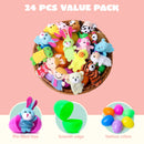 24Pcs Finger Puppets Prefilled Easter Eggs 3in