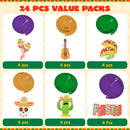 24Pcs Mexican Fiesta Hanging Swirl Decorations for Fiesta Taco Bar Party Decor