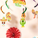 24Pcs Mexican Fiesta Hanging Swirl Decorations for Fiesta Taco Bar Party Decor