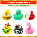 24 Pcs Mexican Fiesta Rubber Ducks for Party Favors Decoration