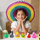 24 Pcs Mexican Fiesta Rubber Ducks for Party Favors Decoration