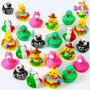 24 Pcs Mexican Fiesta Rubber Ducks for Party Favors Decoration
