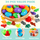 24 Pcs Prefilled Easter Eggs 3D Printed Articulated Toys, Party Favors for Kids