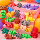 24 Pcs Prefilled Easter Eggs 3D Printed Articulated Toys, Party Favors for Kids