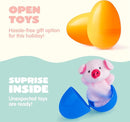 24 Pcs Prefilled Easter Eggs with Animal Finger Puppets for Kids Party & Hunt