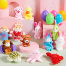 24 Pcs Prefilled Easter Eggs with Animal Finger Puppets for Kids Party & Hunt