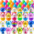 24Pcs Prefilled Easter Eggs with Axolotl Squishy Toys for Egg Hunt, Party Favors & Basket Stuffers
