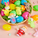 24 Pcs Prefilled Easter Eggs with Finger Puppets for Kids Party & Hunt