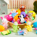 24 Pcs Prefilled Easter Eggs with Finger Puppets for Kids Party & Hunt