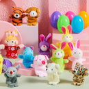 24 Pcs Prefilled Easter Eggs with Finger Puppets for Kids Party & Hunt