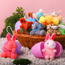 24Pcs Prefilled Easter Eggs with Mini Plush Animal Toys for Kids
