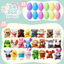 24Pcs Prefilled Easter Eggs with Mini Plush Animal Toys for Kids