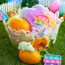 24Pcs Prefilled Easter Eggs with Mochi and pop Bubble Keychains for Kids to Egg Hunt