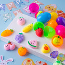 24Pcs Prefilled Eggs with Fruit Mochi, Diverse Fruit Themed Mochi Filler for Easter Egg Hunt