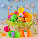 24Pcs Prefilled Eggs with Fruit Mochi, Diverse Fruit Themed Mochi Filler for Easter Egg Hunt