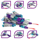 24Pcs Prefilled Hearts with Spaceship Building Blocks and Valentines Day Cards for Kids-Classroom Exchange Gifts