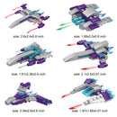 24Pcs Prefilled Hearts with Spaceship Building Blocks and Valentines Day Cards for Kids-Classroom Exchange Gifts