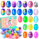 24Pcs 2.36in Slime and Confetti Accessories Prefilled Easter Eggs for Easter Egg Hunt