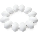 24 Pcs Unpainted White Wooden Easter Eggs for DIY Decor & Easter Hunt