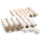 24 Pcs Unpainted White Wooden Easter Eggs for DIY Decor & Easter Hunt