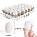 24 Pcs Unpainted White Wooden Easter Eggs for DIY Decor & Easter Hunt