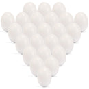 24 Pcs Unpainted White Wooden Easter Eggs for DIY Decor & Easter Hunt