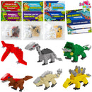 Animal Building Blocks Valentines Heart Boxes Filled for Kids Valentines Cards