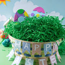 24oz (680g) Easter Dark Green Grass, Pure Dark Green Recyclable Paper Grass