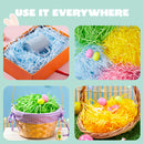 24oz (680g) Multicolor Rainbow Easter Grass, Recyclable Paper Grass Shred Pastel Colors