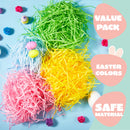 24oz (680g) Multicolor Rainbow Easter Grass, Recyclable Paper Grass Shred Pastel Colors