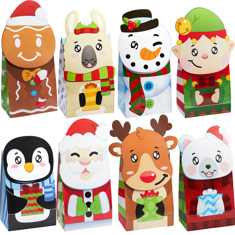 Christmas Die-Cut Flip Over Treat Bags, 24 pcs