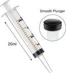 20 ml Reusable Plastic Tubes Container with caps, 24 Pcs