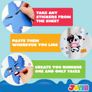 24 pcs Make-a-face Sticker Sheets