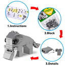 24pcs Safari Animal Building Blocks with Valentines Day Cards for Kids-Classroom Exchange Gifts