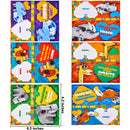 24pcs Safari Animal Building Blocks with Valentines Day Cards for Kids-Classroom Exchange Gifts