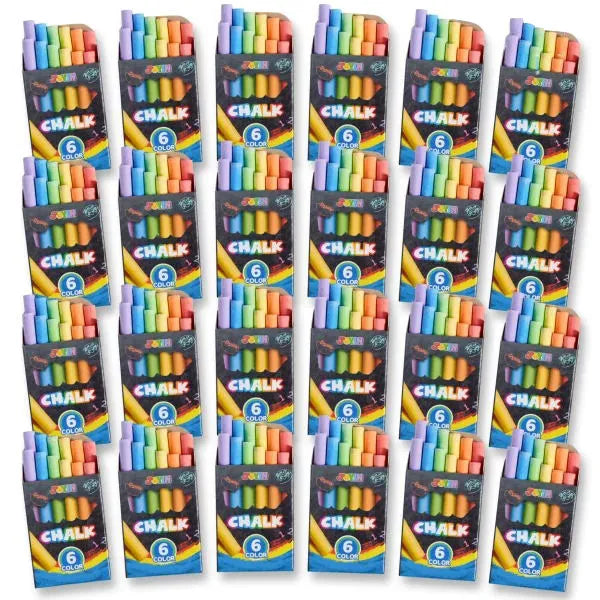 288 Count Mini Chalk Set for Kids, Non-Toxic Mini Chalks for Boys Girls 3+ (24 Boxes)