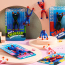 28 Pack Valentine’s Day Ninja Sticky Man with Cards, Classroom Exchange Gift for Kids