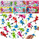 28 Pack Valentine’s Day Sticky Man Toys with Cards, Classroom Exchange Gift for Kids