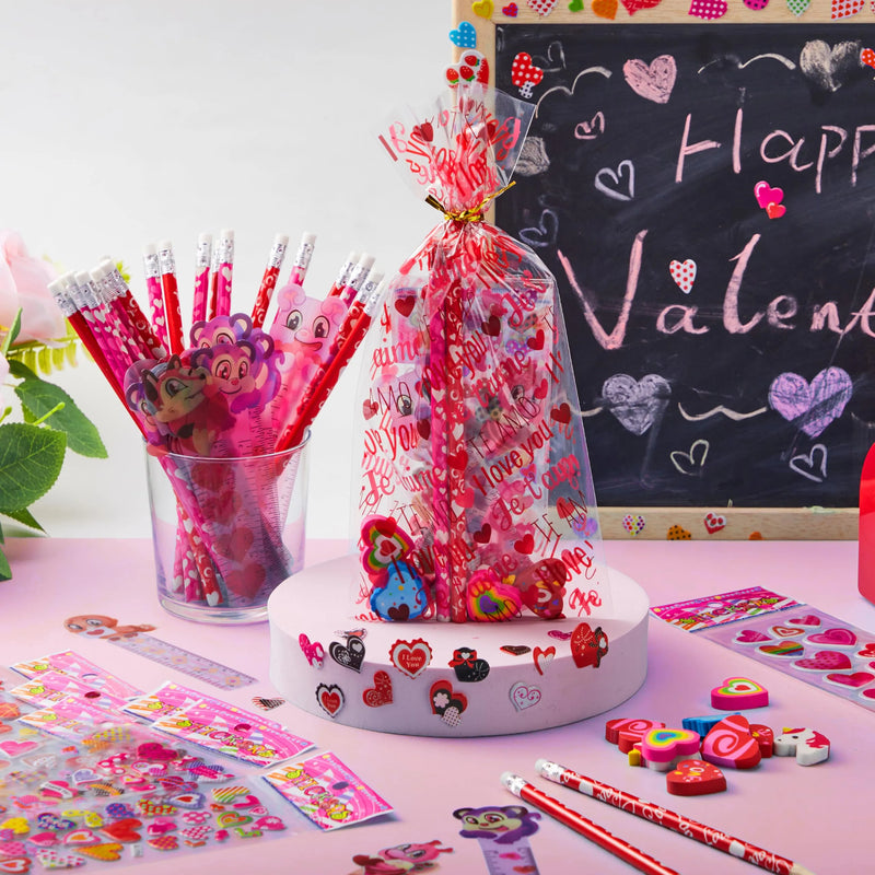 28 Pack Valentines Day Stationery Set Assorted for Kids Exchange Gift