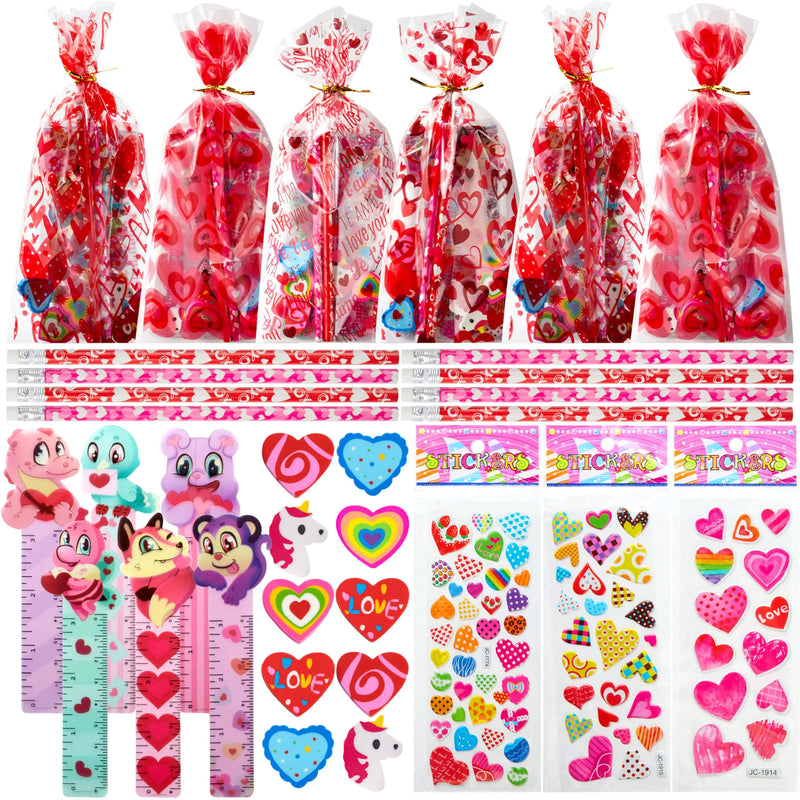 28 Pack Valentines Day Stationery Set Assorted for Kids Exchange Gift