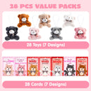 28 Packs Giant Valentine Lollipop Stationery Set with Cards