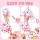 28 Packs Giant Valentine Lollipop Stationery Set with Cards, Includes Pencils Erasers Stampers Sharpener Stickers